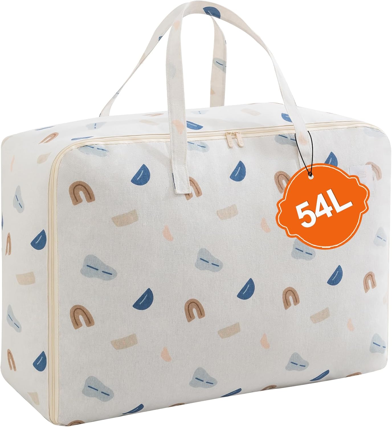 Torba do przechowywania pod łóżkiem 54L, przenośna torba do przeprowadzek z uchwytem, składana torba do przechowywania ubrań z poliestru i bawełny, j