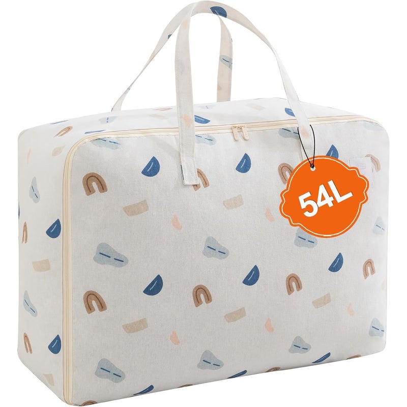 Torba do przechowywania pod łóżkiem 54L, przenośna torba do przeprowadzek z uchwytem, składana torba do przechowywania ubrań z poliestru i bawełny, j