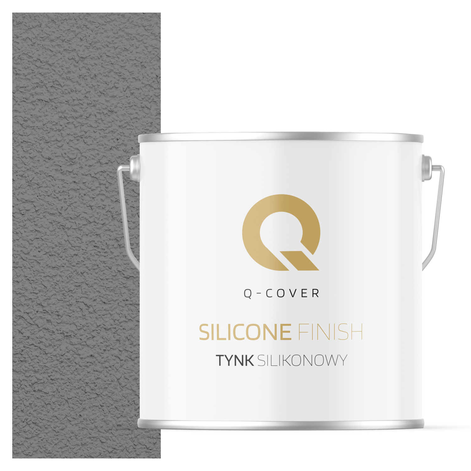 Tynk Silikonowy Elewacyjny Baranek 2.0mm Q-Cover Szary stalowy F265 7KG
