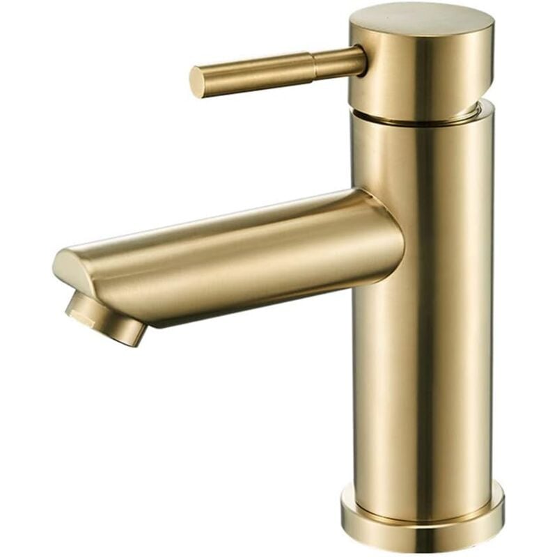 Bateria umywalkowa bateria łazienkowa nowoczesny elegancki design z szczotkowanego pozłacanego mosiądzu mieszacz umywalki dostępna ciepła ceramiczny