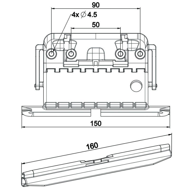 Lot de 2 attaches verrou pour tube ZF - 1 maillon - lame de 8 ou 14 mm - 2