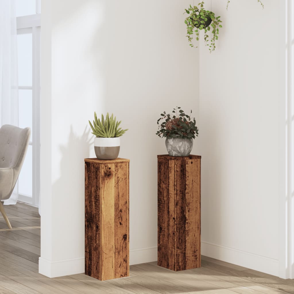 Jardinière | Supports pour plantes 2 pcs vieux bois bois d'ingénierie CFW62602 - 2