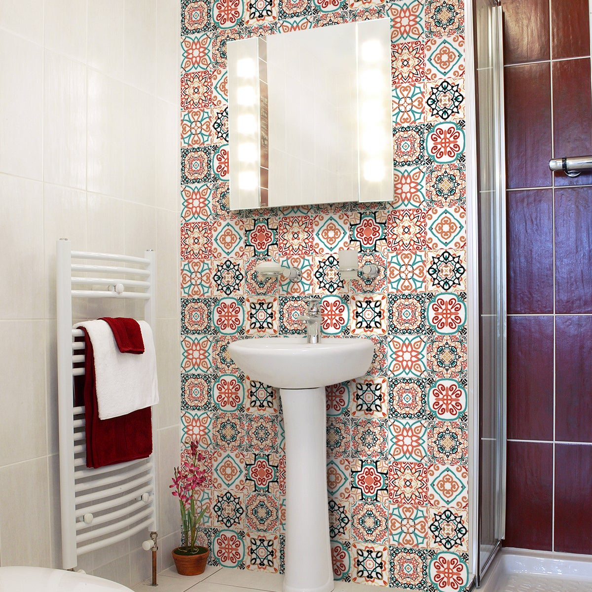 24 adesivi piastrelle di cemento azulejos tisila - Sticker adesivo - adesivi murali - 24stickers20x20cm - 5