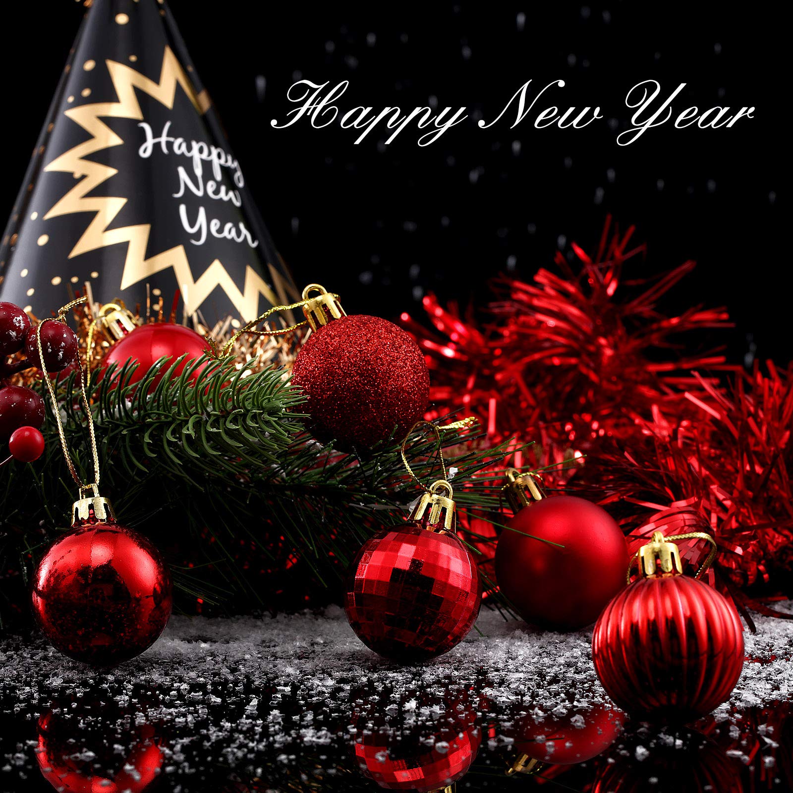 36 bolas navideñas rojas de 4 cm, ideales para decorar tu árbol de Navidad, fiestas de Año Nuevo y bodas. - 5