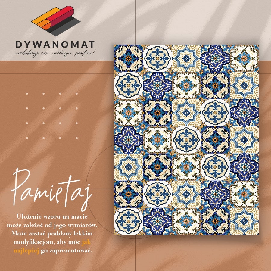 Tapis en vinyle intérieur carreaux portugais classiques, tapis vinyle intérieur décoratif méditerranéen 120x180 – Tulup - 3