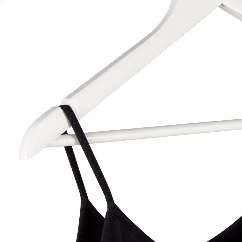 Max Home Pack de 20 cabides de madeira cor branca - 6