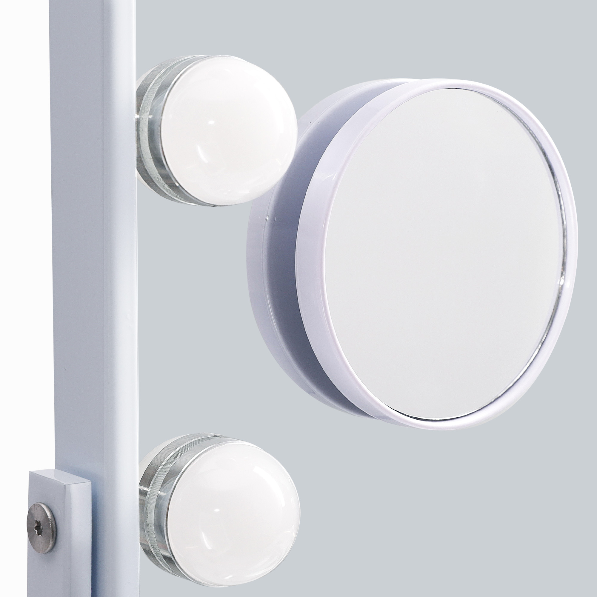 Miroir de maquillage Hollywood lumineux LED coiffeuse - 30 x 41 cm - 6