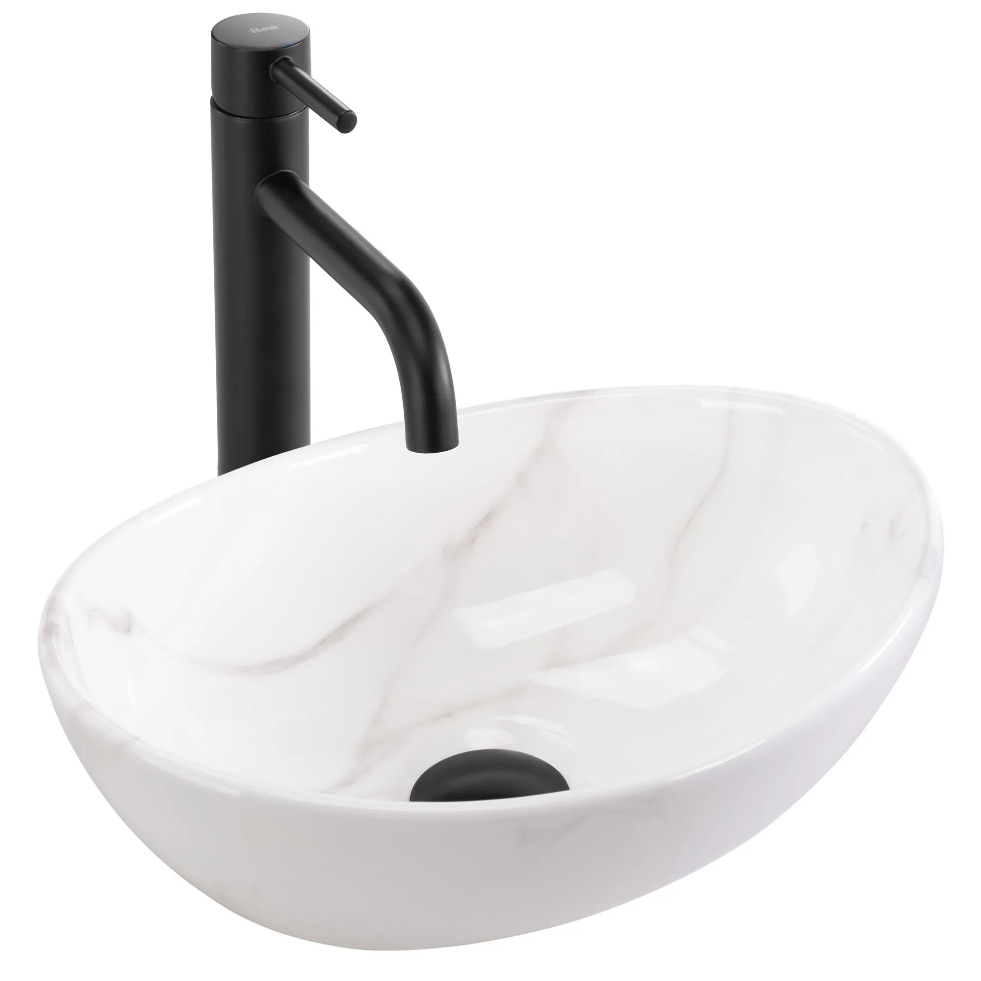 Umywalka Nablatowa Rea Sofia Mini Cloudy Szary 34,5 X 26,5