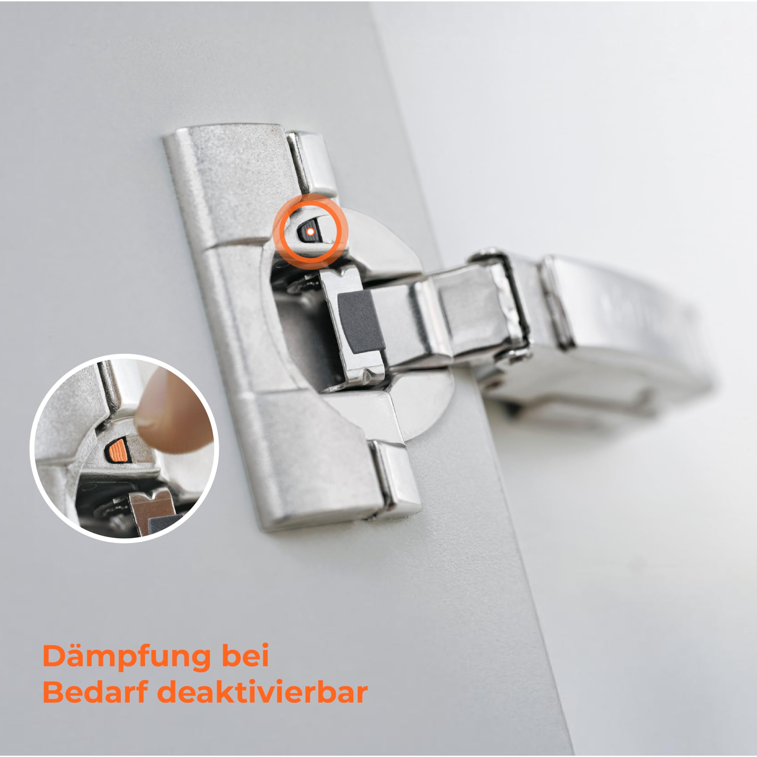 BLUM CLIP TOP BLUMOTION - 2 cerniere per mobili a 110°, dritte con molla, viti, arresto angolare + clip blu, piastra di montaggio a croce eccentrica, - 2