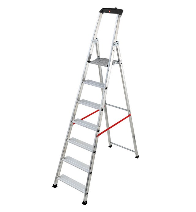 Escabeau professionnel pliable en aluminium 7 marches larges Hailo Alu Pro