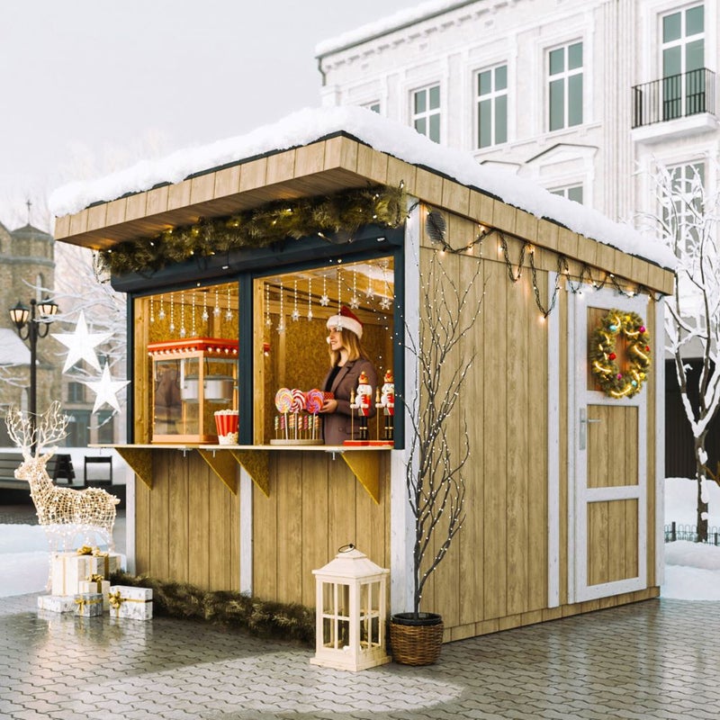 Domek handlowy, kiosk na bazie drewna - 5,9m²- Timbela M950