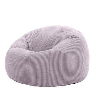 Pouf Icon velours côtelé violet lavande, salon, chambre, 85x85cm, Made in Allemagne, Oeko-Tex®