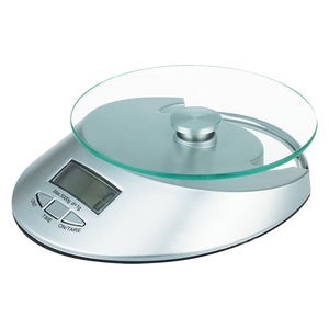 CAMRY Bilancia da Cucina Ultra Sottile Bilancia Digitale per Alimenti per Cottura al Forno Tara e Display LCD retroilluminato capacità 5 kg - Nero/ Acciaio Inossidabile