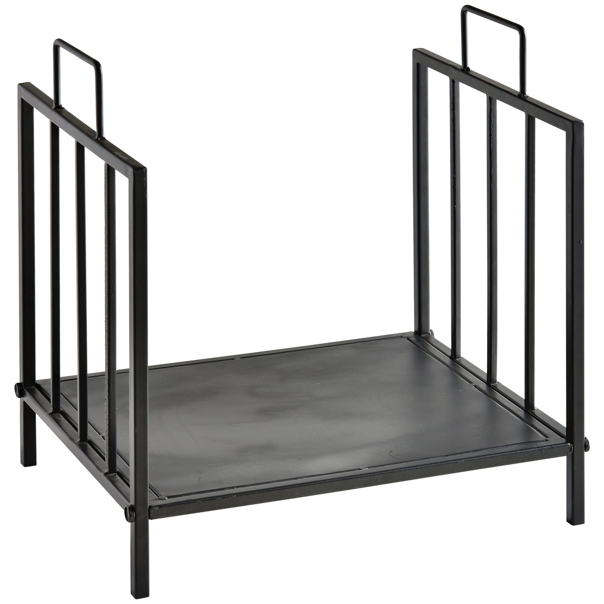 Porte-Bûches Rond pour Bois de Cheminée en Fer 76,5 x 36 x 82 cm Noir Porte-Bûches Rond pour Bois de Cheminée en Fer 76,5 x 36 x 82 cm Noir