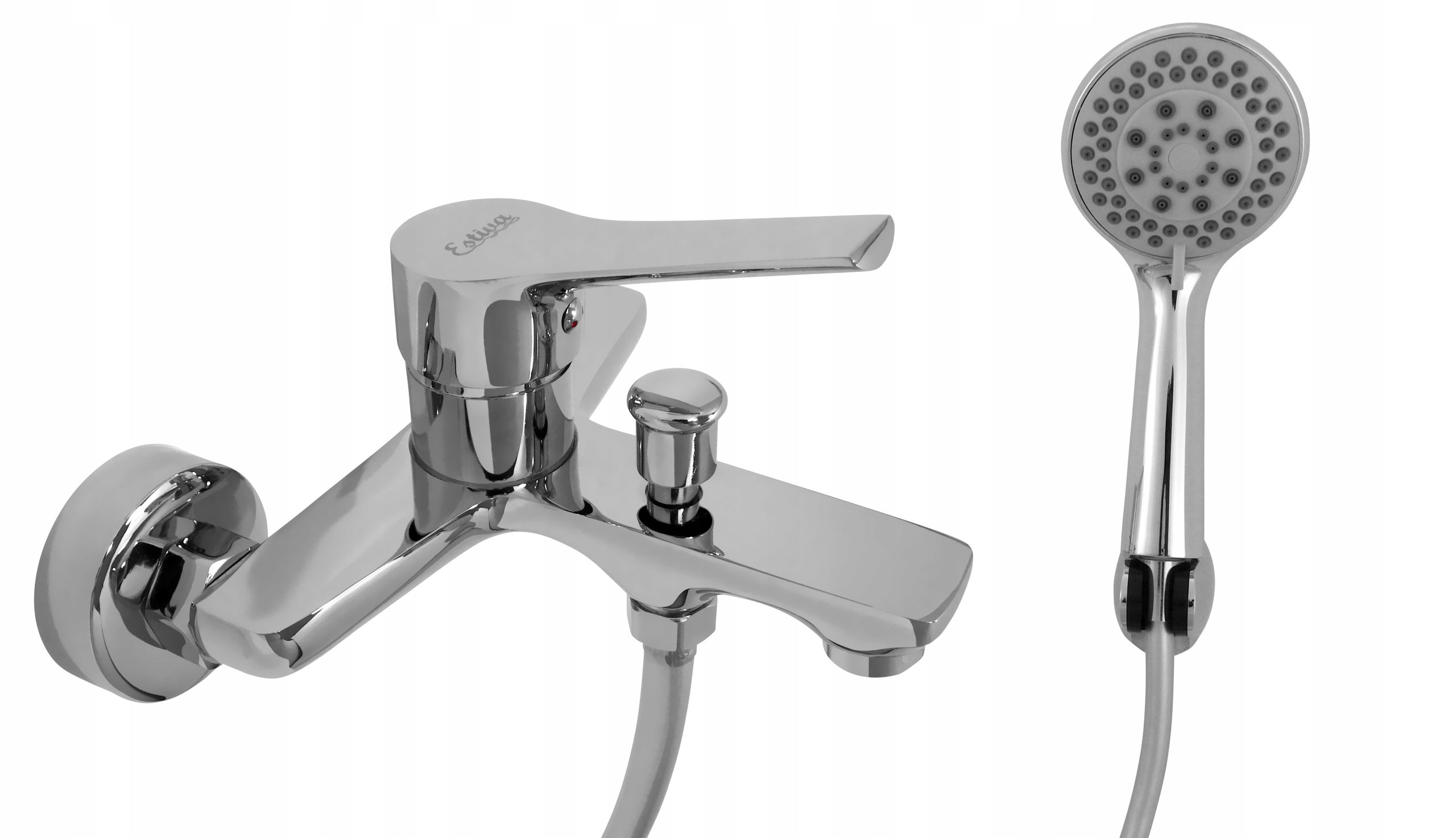 Bateria wannowa ścienna Estiva DESEA Chrome srebrna