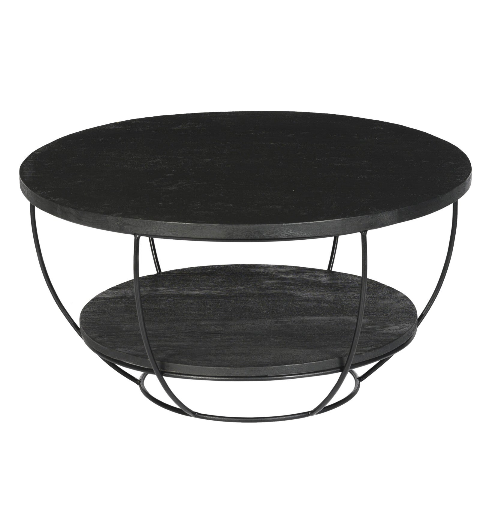 LUZ-Table basse D65 cm en bois massif noir | Leroy Merlin