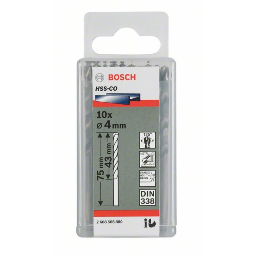 Bosch Bits de forage métal HSS-Co DIN338 7.2 x 69 x 109 mm - 4