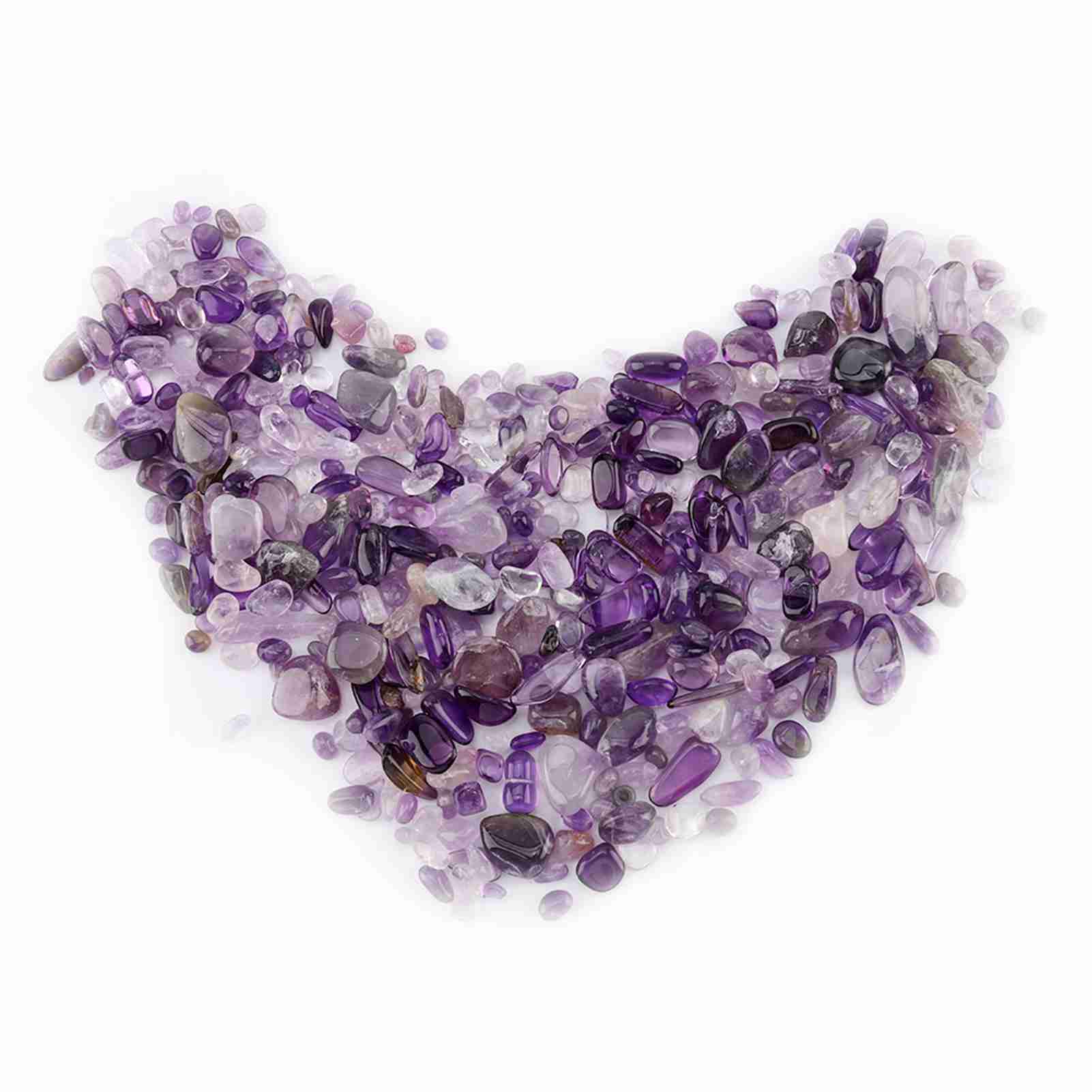 Pezzi di quarzo cristallino naturale frantumato (viola) - 8