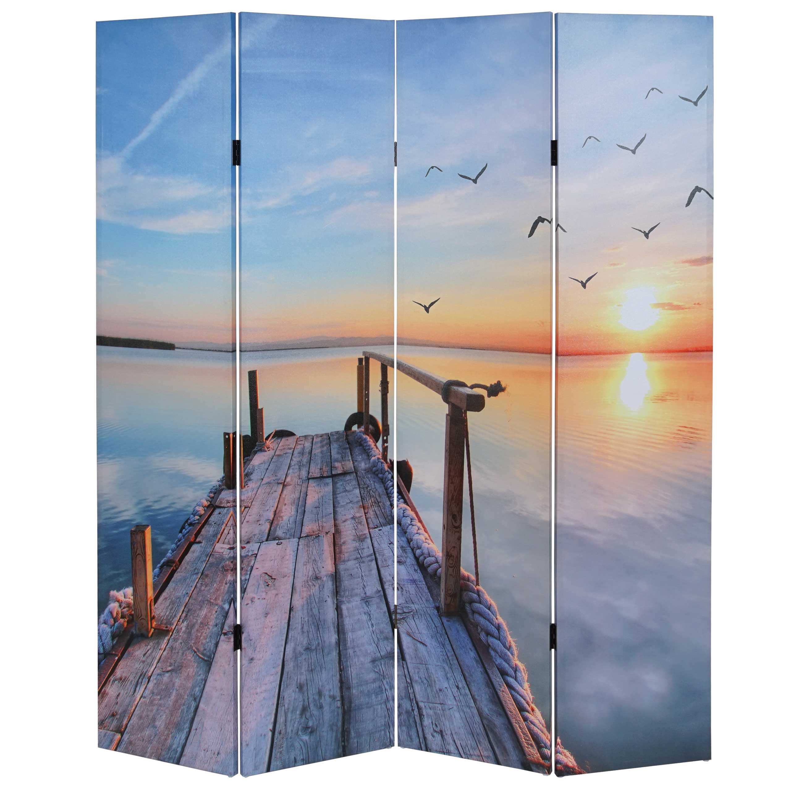 Parawan fotograficzny T234, ścianka działowa z certyfikatem MVG 180x160cm ~ zachód słońca