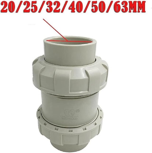 Diamètre（32mm）étanche Lmell gris clapet anti-retour en ligne pour machine à laver