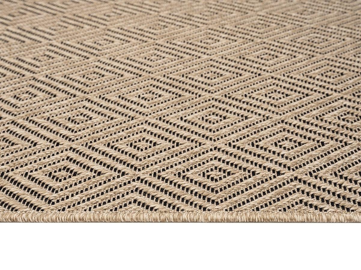 Tapis Kansas jute intérieur extérieur diamant terrasse, Nature, 120x170 cm - 4