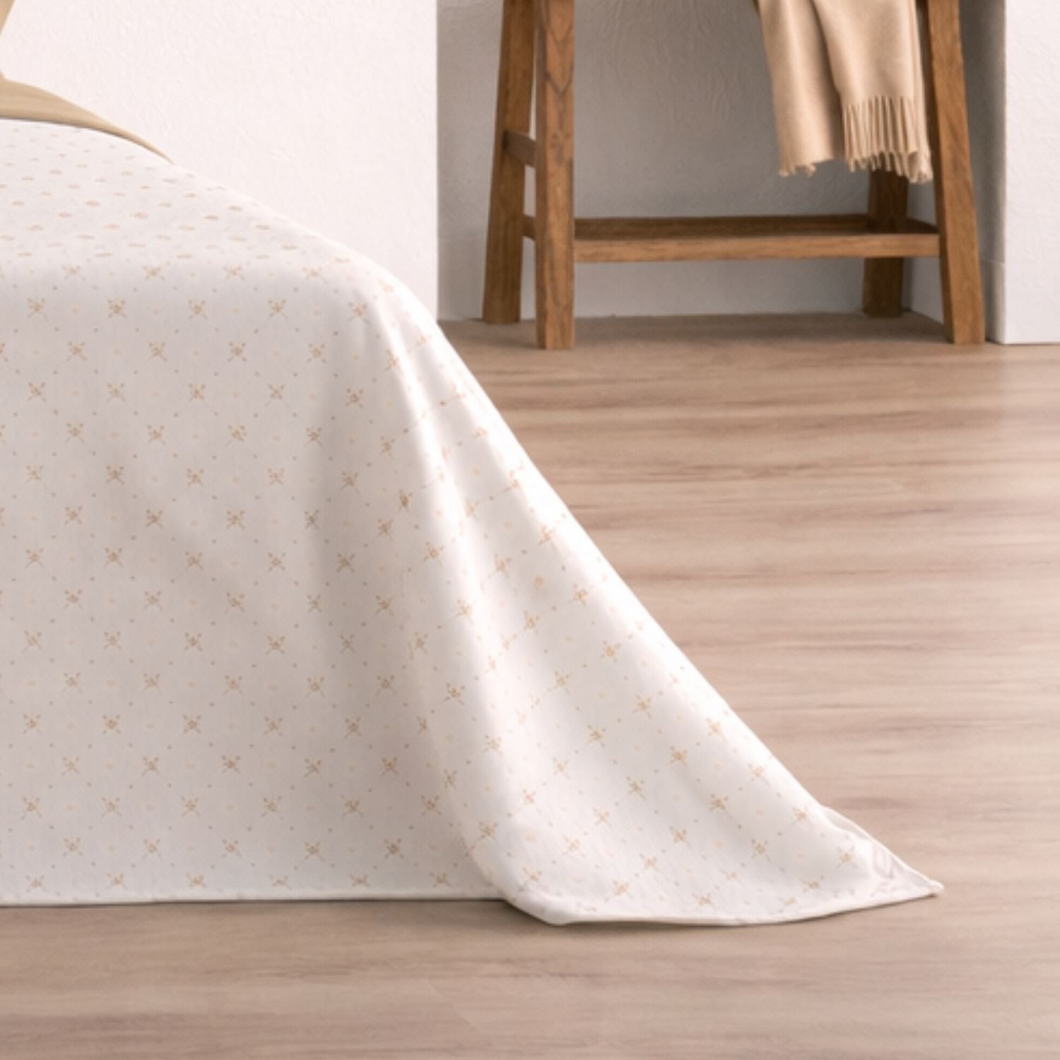 Jogo de Lençóis 144 fios Llac Bege Cama 160cm (4 peças) Donegal Collections - 5