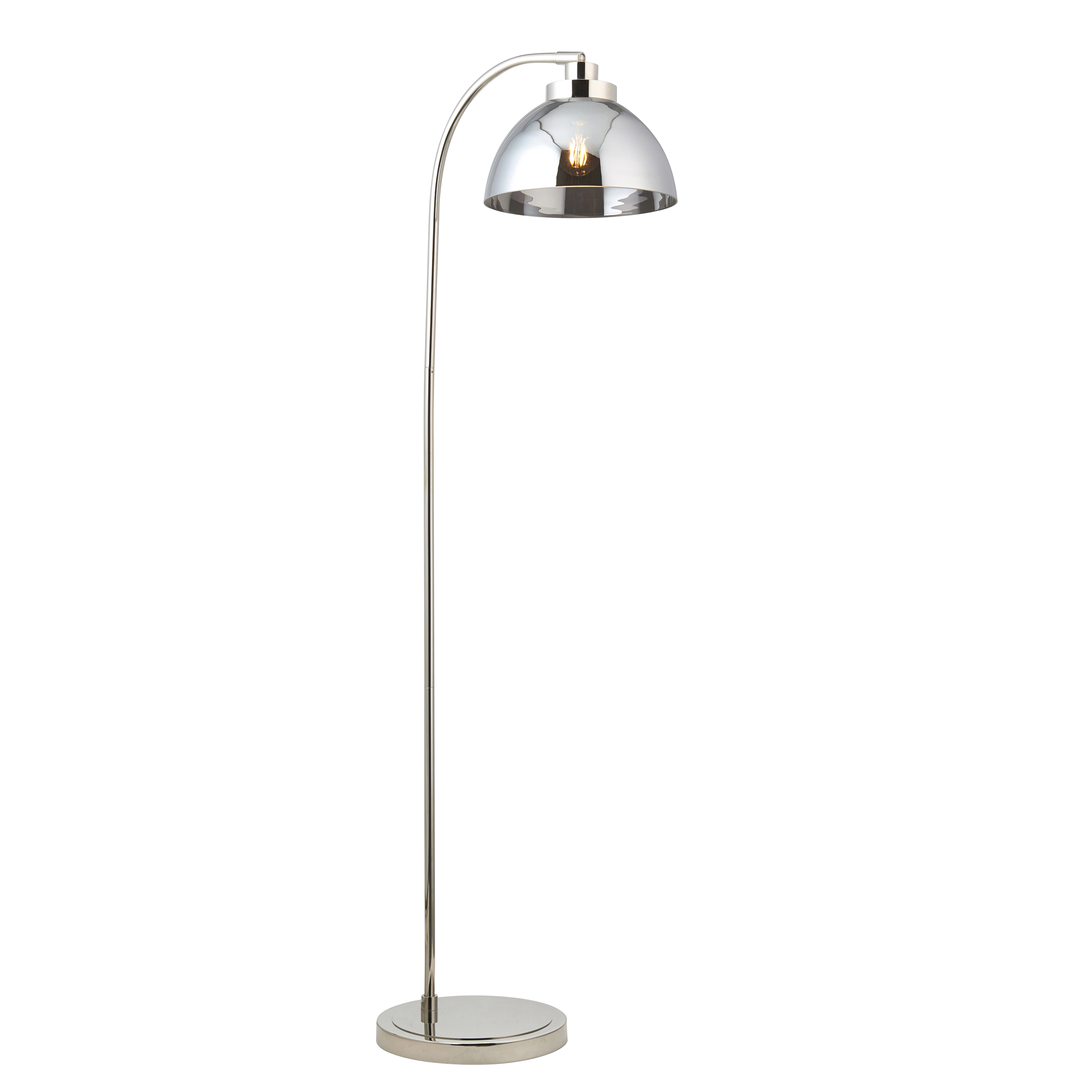 Lampa stojąca lustrzany szklany klosz CASPA niklowana 1xE27x10W metal wym:144x28x58cm IP20 Endon