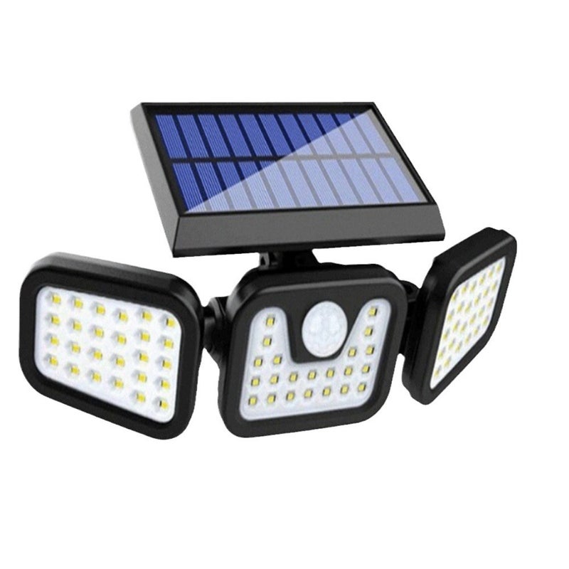 Zewnętrzne lampy solarne, reflektor zewnętrzny, lampa z czujnikiem ruchu słonecznym o szerokim kącie, odpowiednia do ogrodu, na patio lub na podwórko