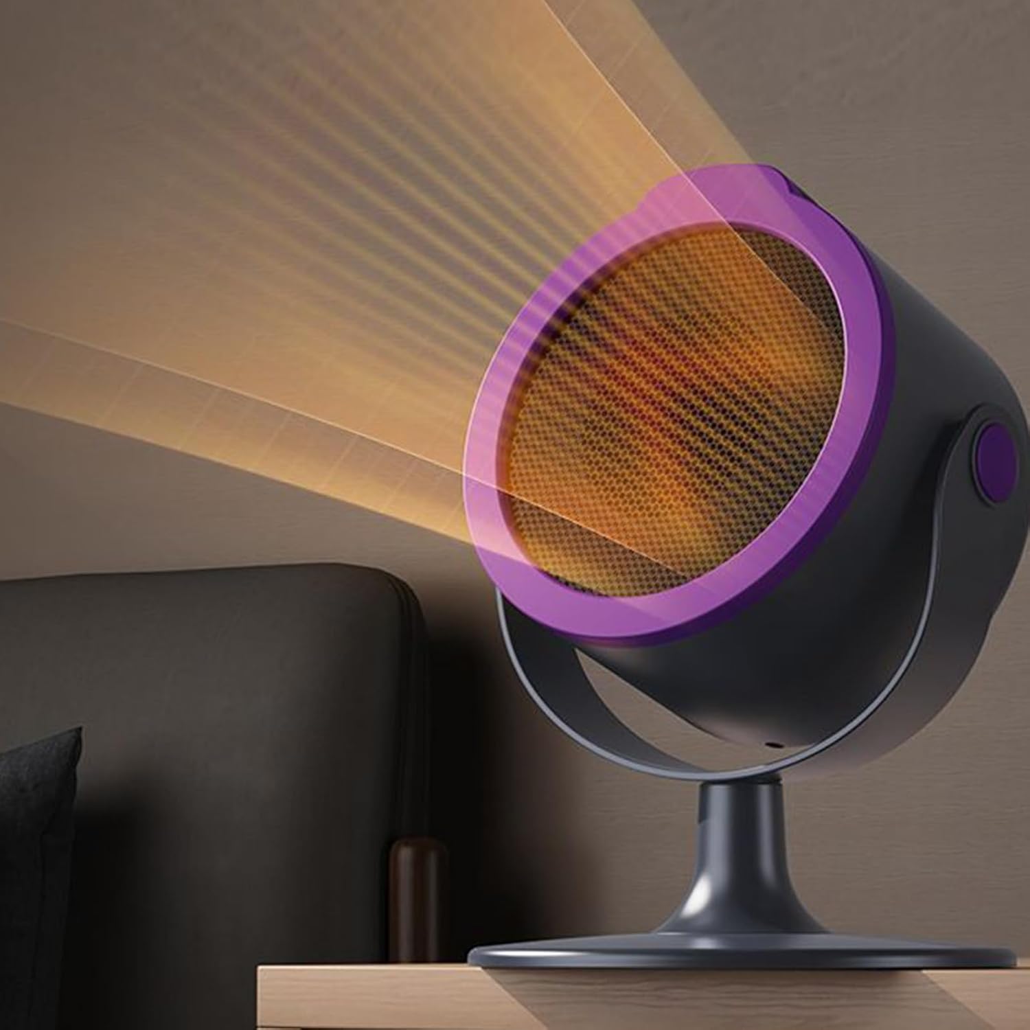Chauffage de bureau, silencieux et économe en énergie, 9,84 pouces, petit radiateur portable , chauffage rapide et silencieux - 4
