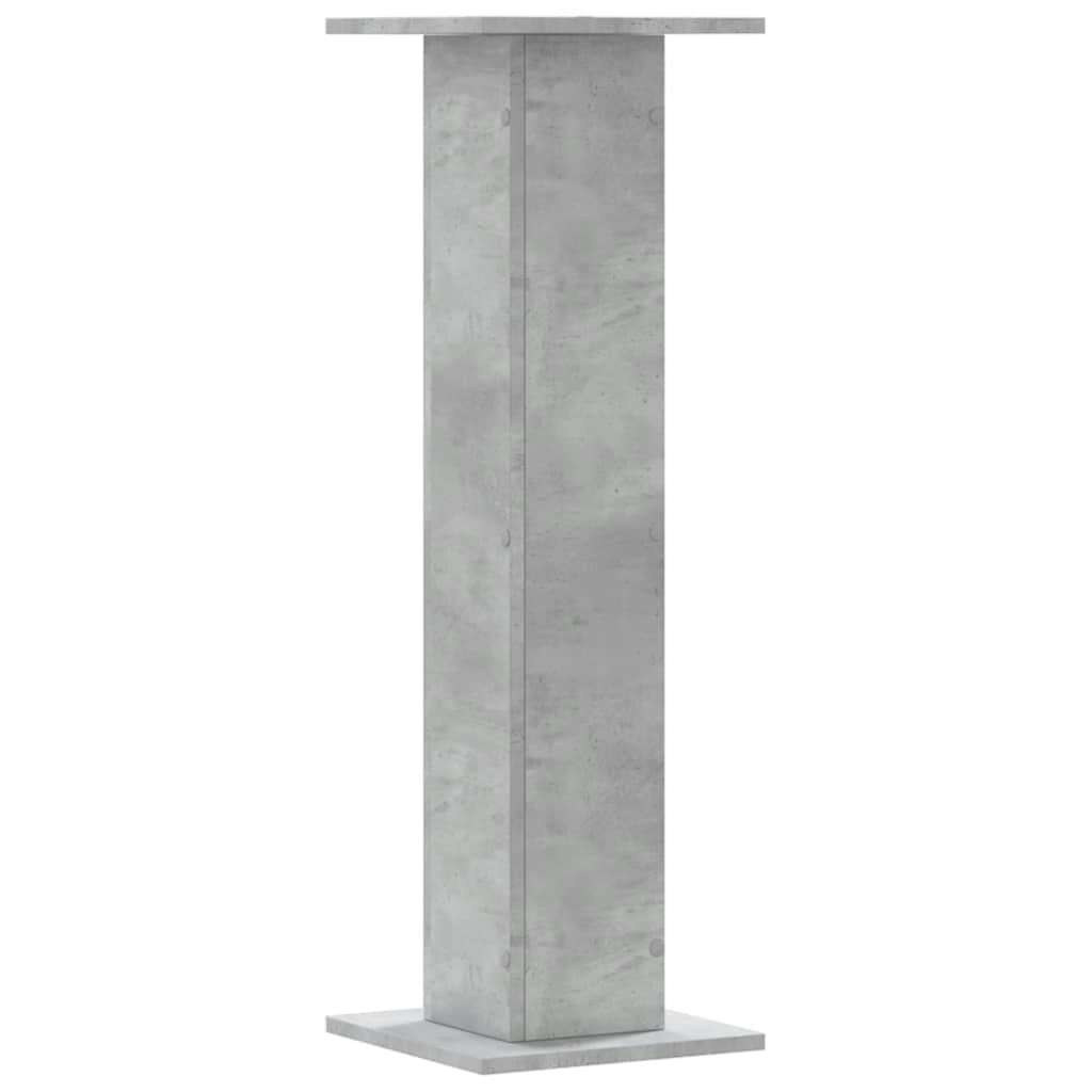 Supports pour plantes, 2 pièces, gris béton, panneau de bois - 6