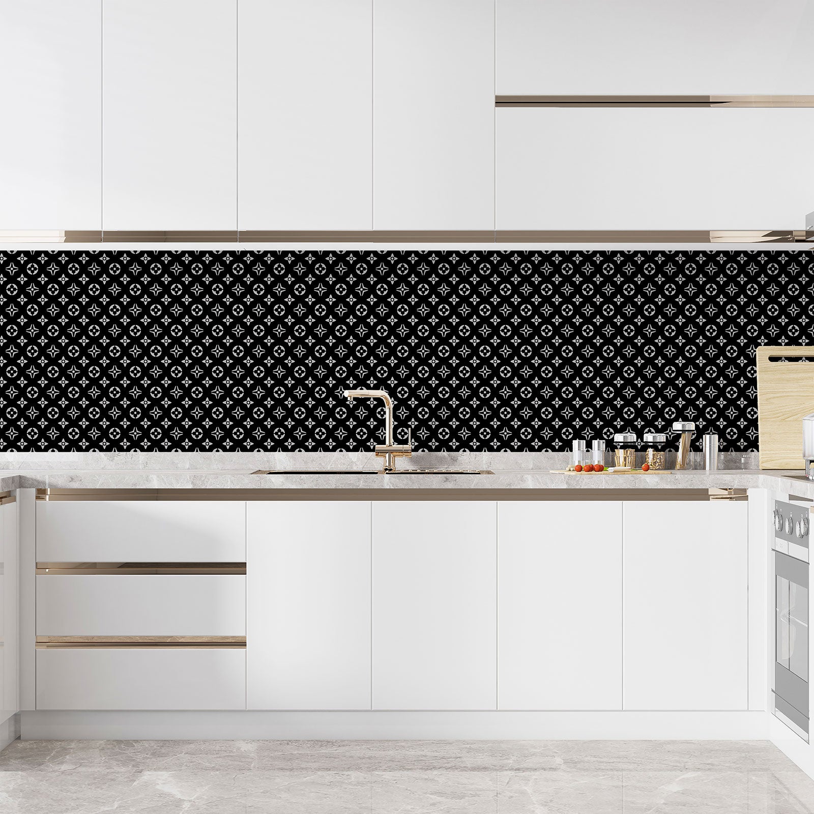 Crédence adhésive sticker décoratif pour cuisine - Design - Adhésif BRILLANT - 60x72 cm - 3
