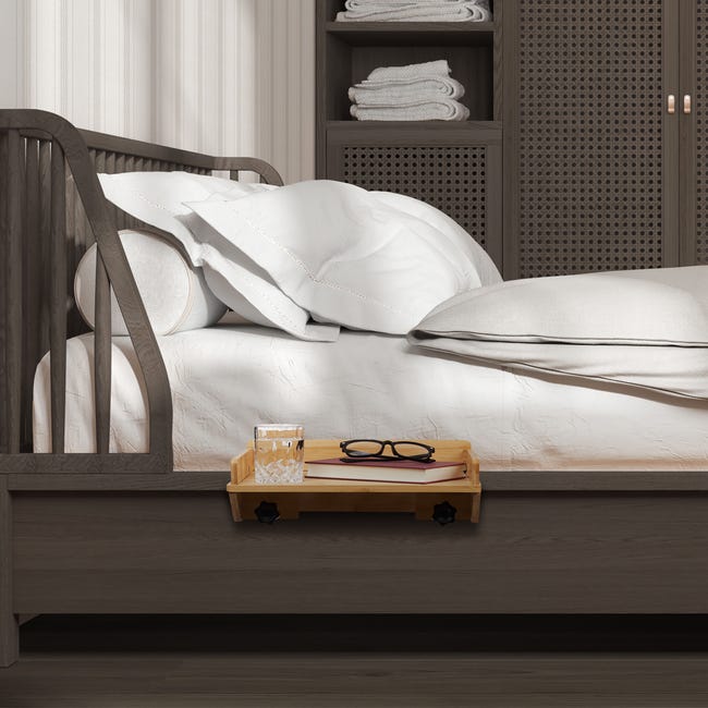 Kongming Mensola da comodino, con chiusura a morsetto, da appendere al letto a soppalco, con cavi, per dormitorio e cameretta dei bambini, colore nero Kongming Mensola da comodino, con chiusura a morsetto, da appendere al letto a soppalco, con cavi, per dormitorio e cameretta dei bambini, colore nero