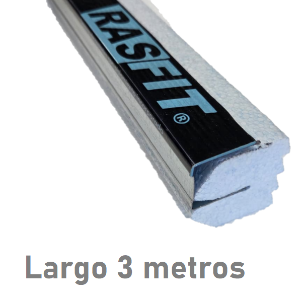 Perfil de Arranque Rasfit Exterior de 52mm x 3 Metros de Largo