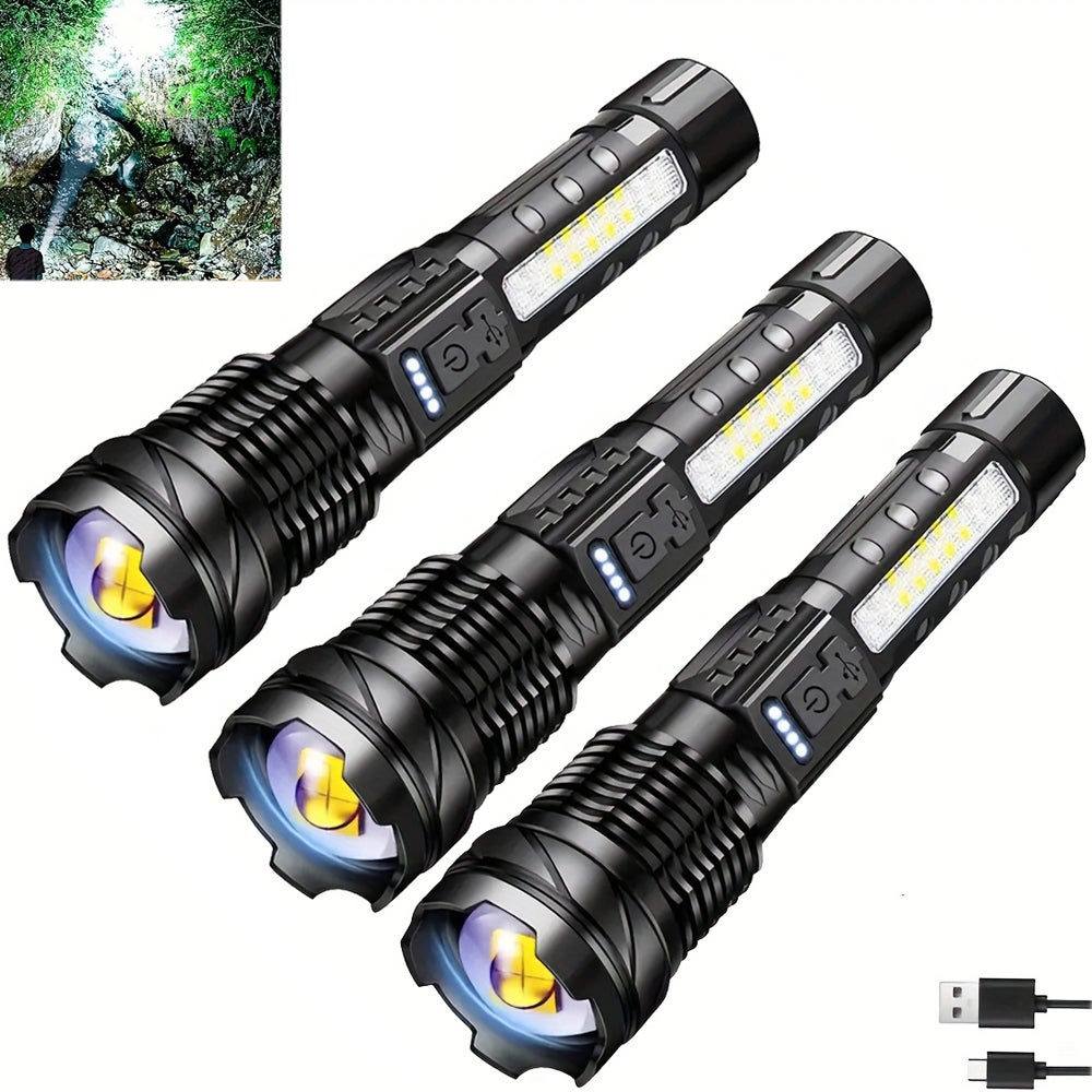 MINI PETIT STYLO Torche LED Rechargeable USB Multifonction Lampe de Poche 500lm EUR 7,32 - FR