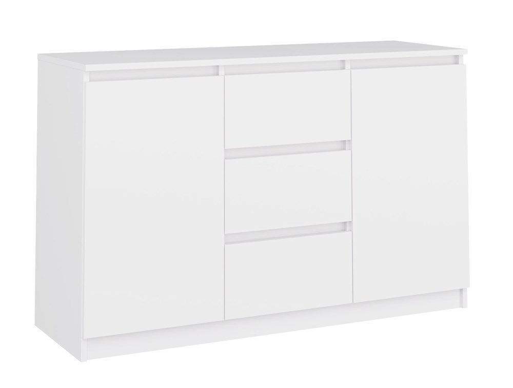 Komoda Topeshop 2D3S 120 Drzwi Szuflady Biel 40x120x75 cm
