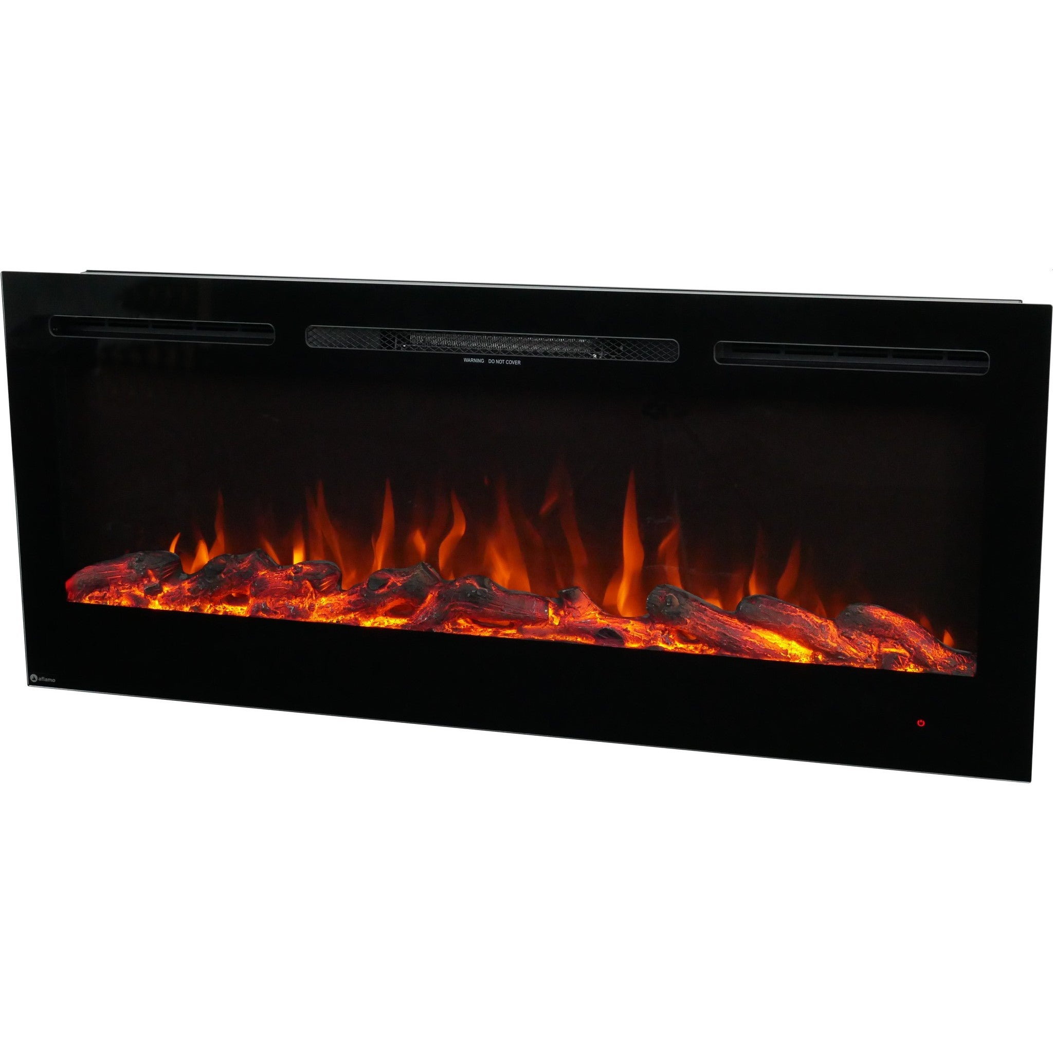 Cheminée électrique AFLAMO Majestic 50 - feu premium - murale ou encastrable - 128x55x14 cm - cheminée LED décorative avec chauffage 750/1500 W - 5