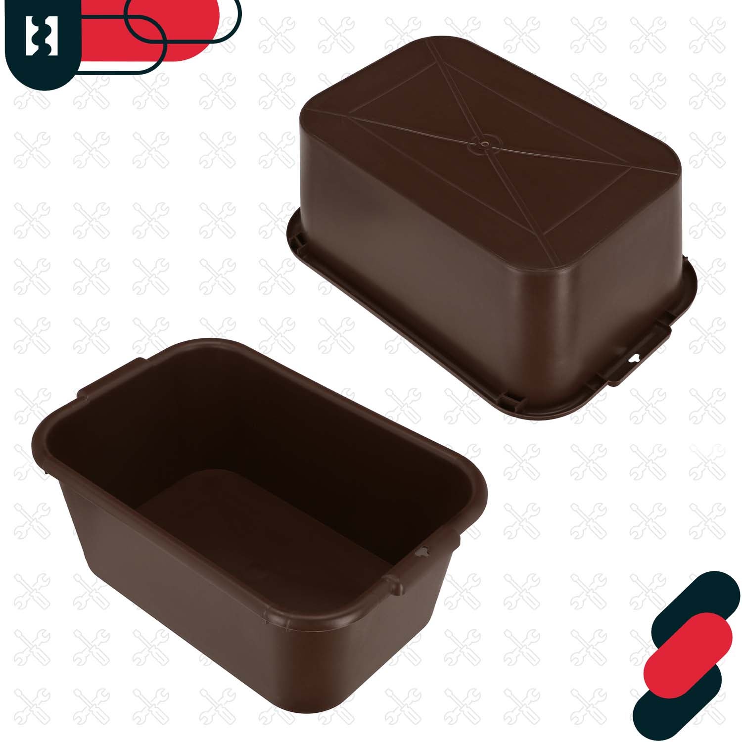 KOTARBAU® Bac à mortier rectangulaire pour jardin 45 L Marron Lot de 2 - 6