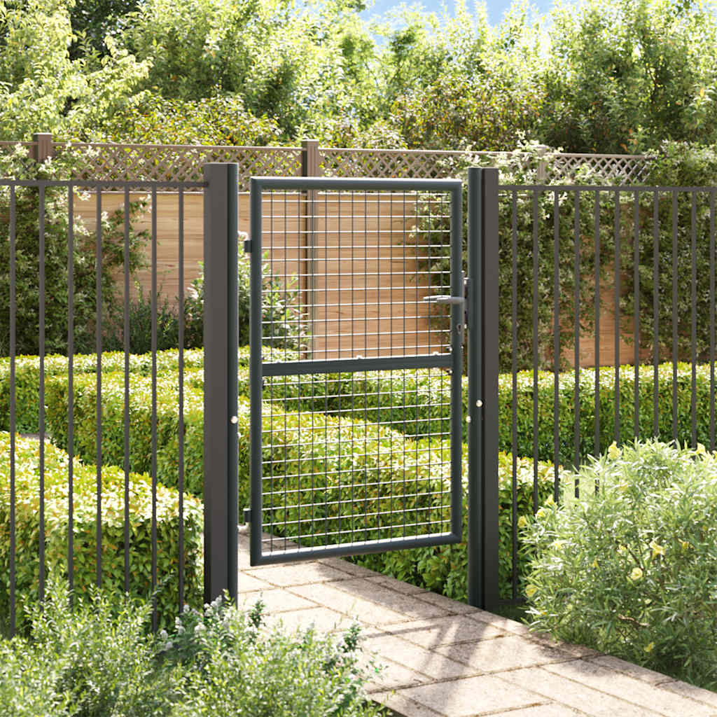 Vidaxl Puerta De Malla De Jardín Acero Galvanizado 100X175 Cm Gris , Leroy Merlin