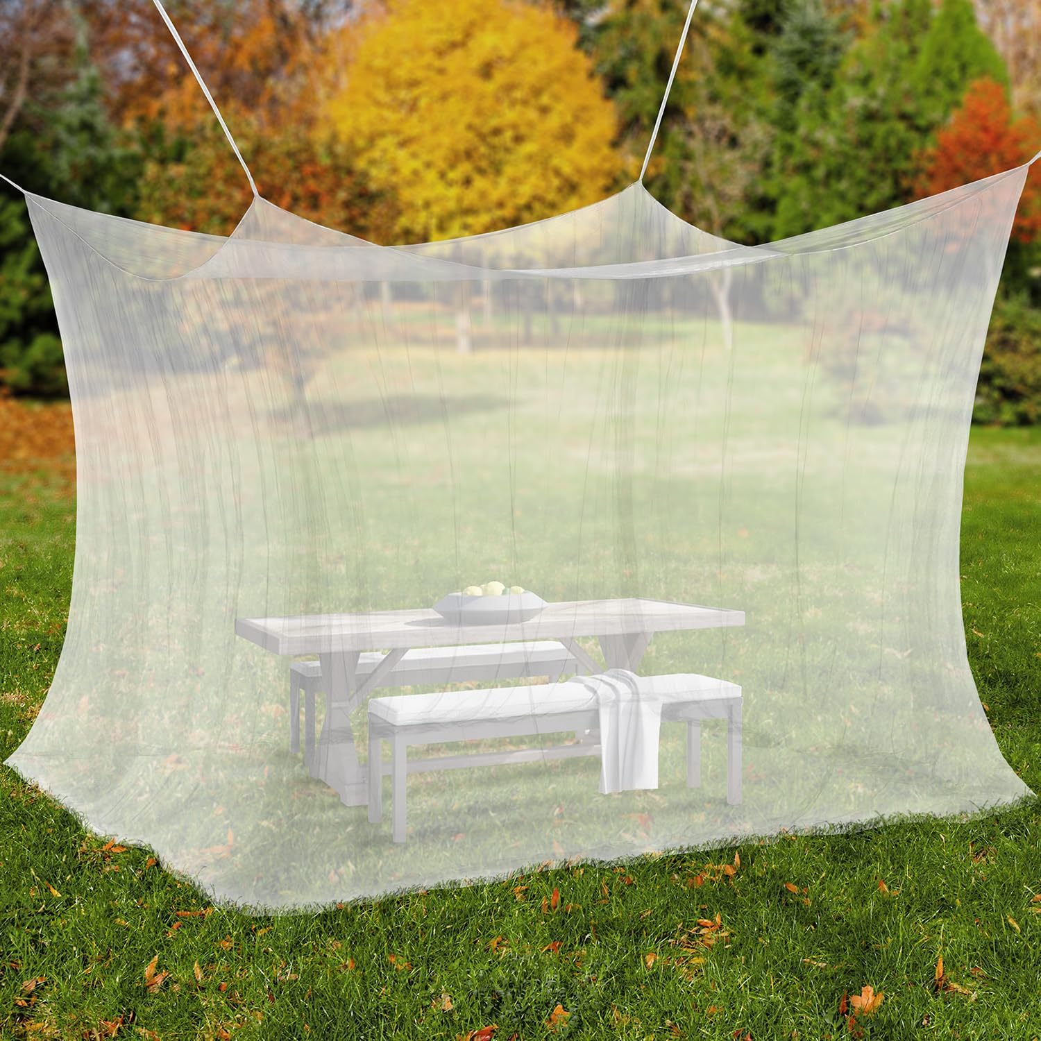 Rideau En Maille Moustiquaire Extérieur 150x300cm Blanc - Filet Balcon, Porte Et Tente Anti-Mouches Pour Jardin