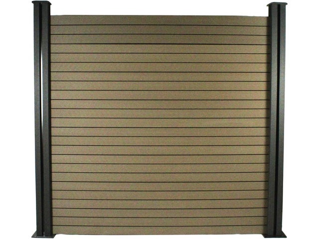 Kit Clôture 1.6 x 1.2m composite - Kit de fixation offert - Marron