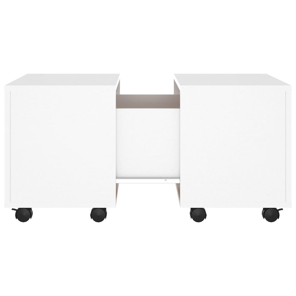 Table basse，Table d'appoint, Table de Salon Blanc 60x60x38 cm Aggloméré182352 - 6