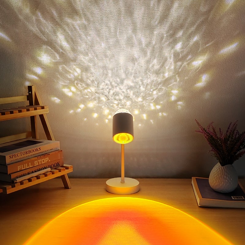 Lampe d'ondulation d'eau, veilleuse d'ondulation d'eau USB, lumière de