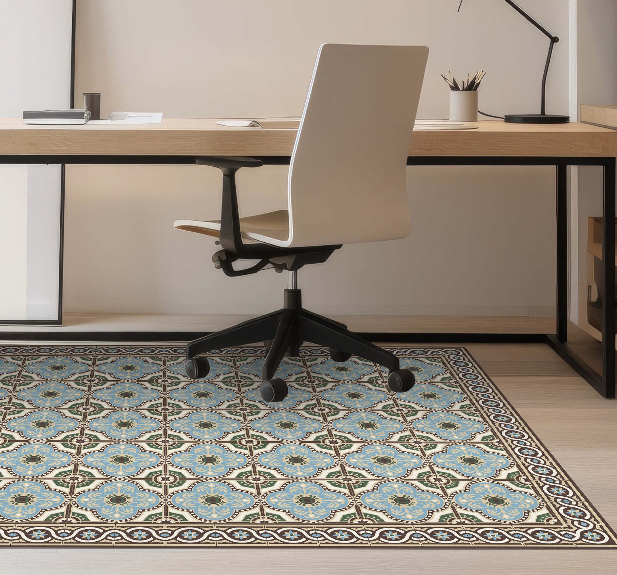 Tapis antidérapant en vinyle Diva 160x240 cm - PVC imprimé, lavable, ignifuge, pour le salon et la cuisine - 5