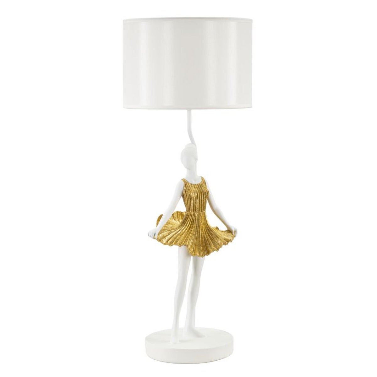 Lampa Stołowa Balerina 1, Poliżywica, Złoto, Seven Design
