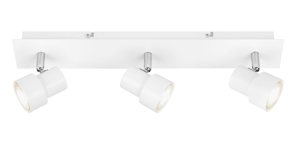 Plafonnier LED Spot BRILONER LEUCHTEN ROCK, 5 W, 460 lm, IP20, blanc, métal, incl., 3x GU10, 45 x 8 x 12 cm - 2