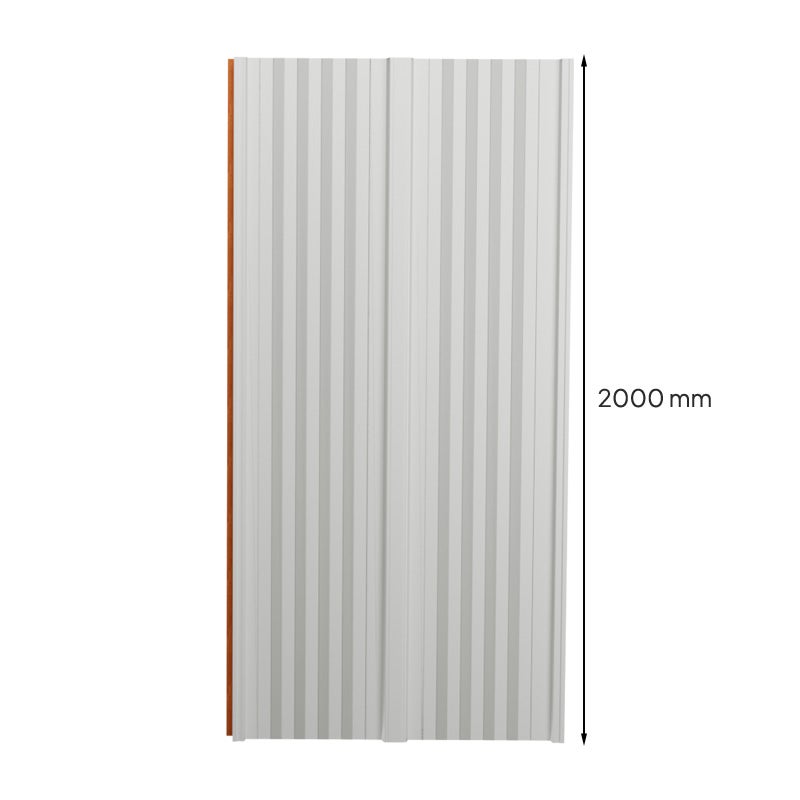 Acero panel - panel tap cubierta tapajuntas | tap40 . 2000x1000mm | interior madera - exterior blanco pirineo | acero prelacado | pu | pu