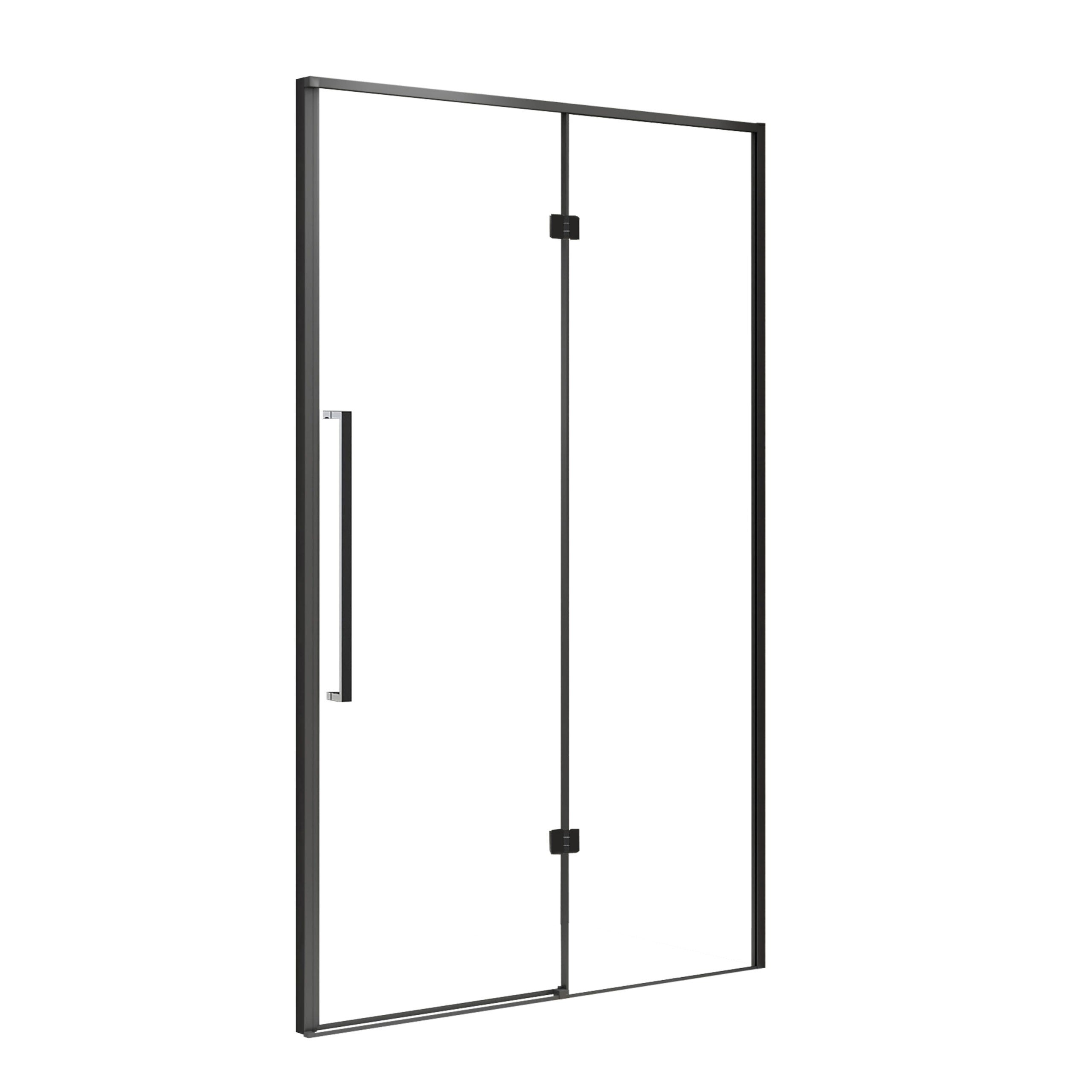 Drzwi prysznicowe LARGO Durasan 90x195 czarne prawe otwierane 1 szt.