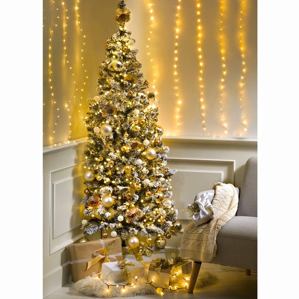 Amanti Art Quadro Evergreen Trees II Di Isabelle Z - Cornice Oro Sylvie 40,6x59,1 Cm - Tela Flottante Per Decorazione Parete