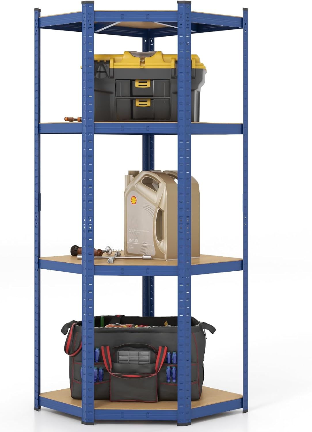 Scaffalatura Regolabile Honey-Can-Do A 4 Ripiani - Capacità 113 Kg Per Ripiano, Struttura In Acciaio Cromato, Certificata NSF, Per Garage, Dispensa E Cucina - 2