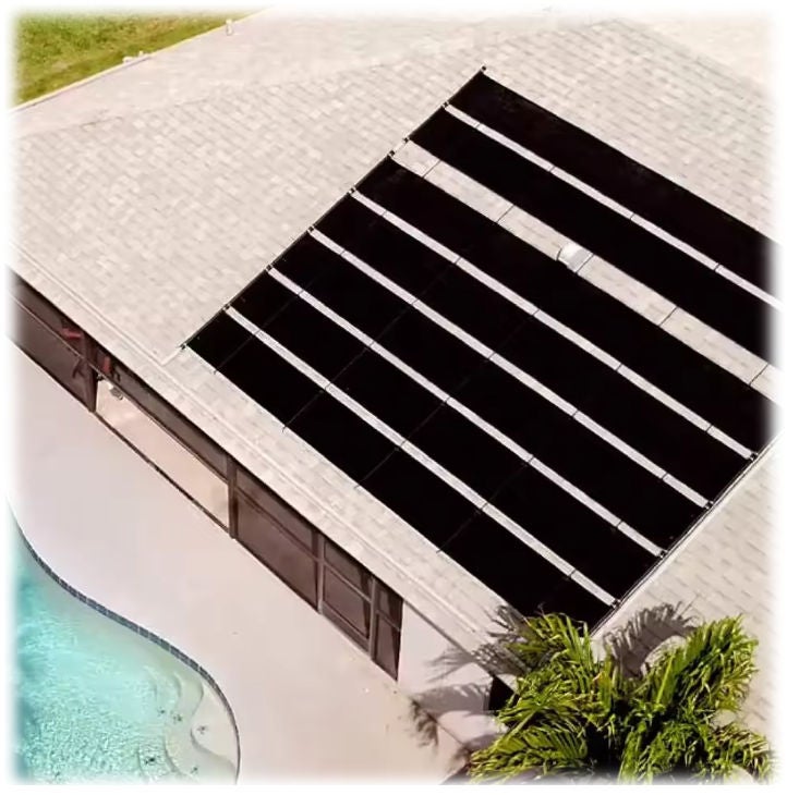 COIL PANEL SOLARNY SŁONECZNY DO PODGRZEWANIA WODY W BASENIE ELASTYCZNY 0.6 x 3.66m 2szt - 4